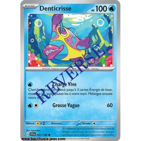 Carte Pokémon EV01 051 198 Denticrisse REVERSE