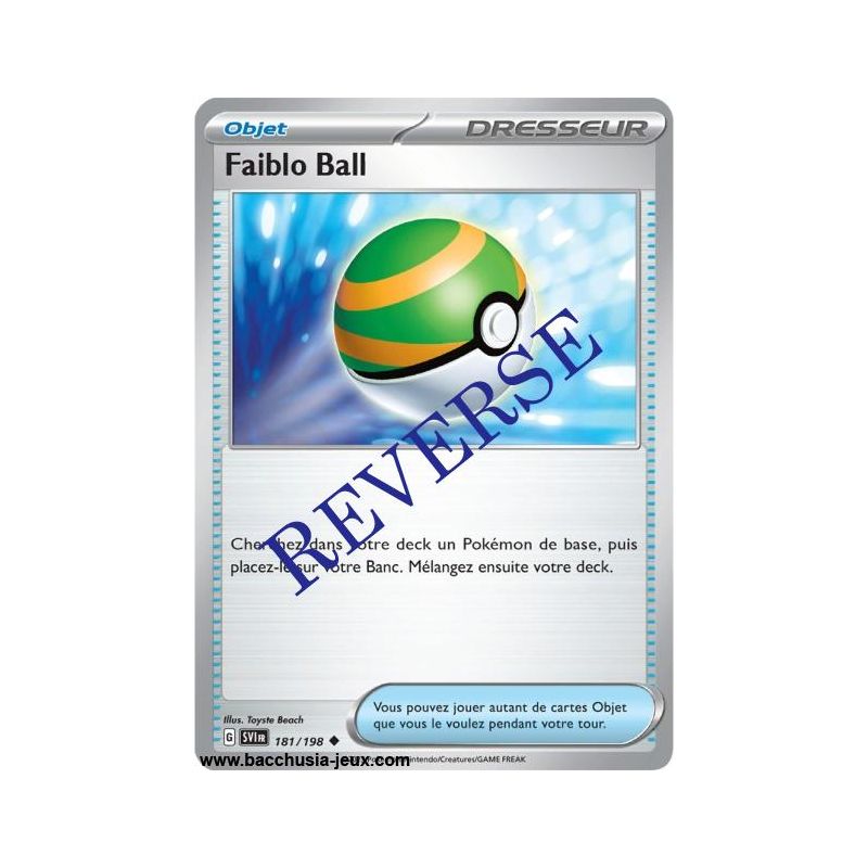 Carte Pok Mon Ev Faiblo Ball Reverse