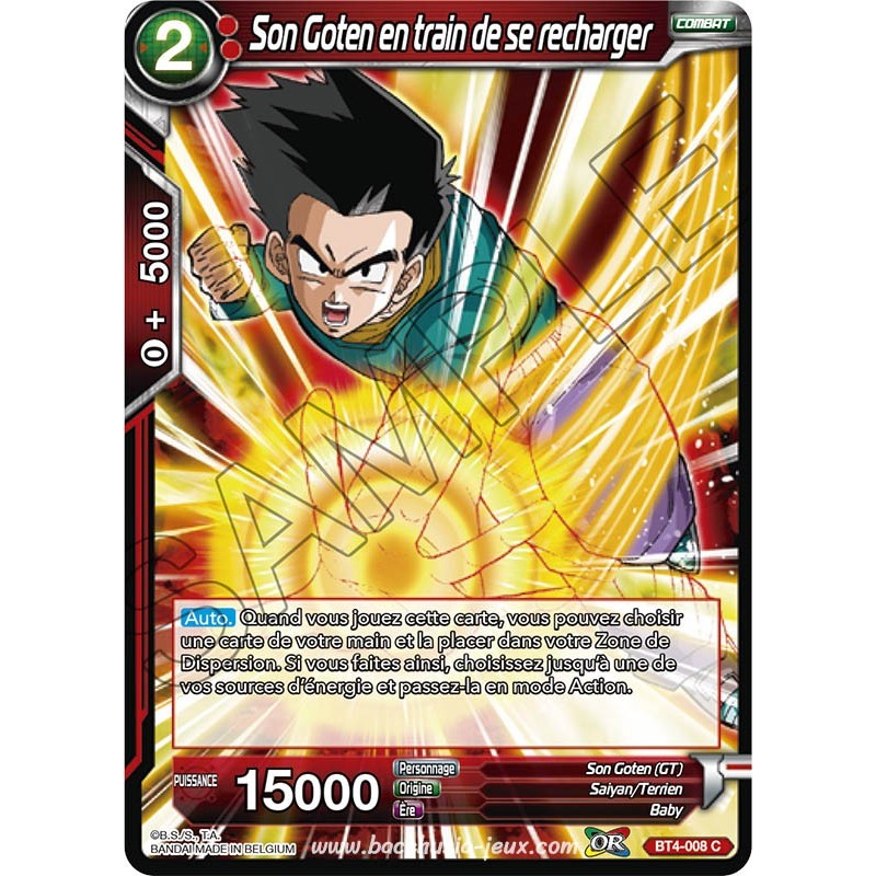 BT4-008 C Son Goten en train de se recharger / Dragon Ball Super, Série 04 : Colossal Warfare