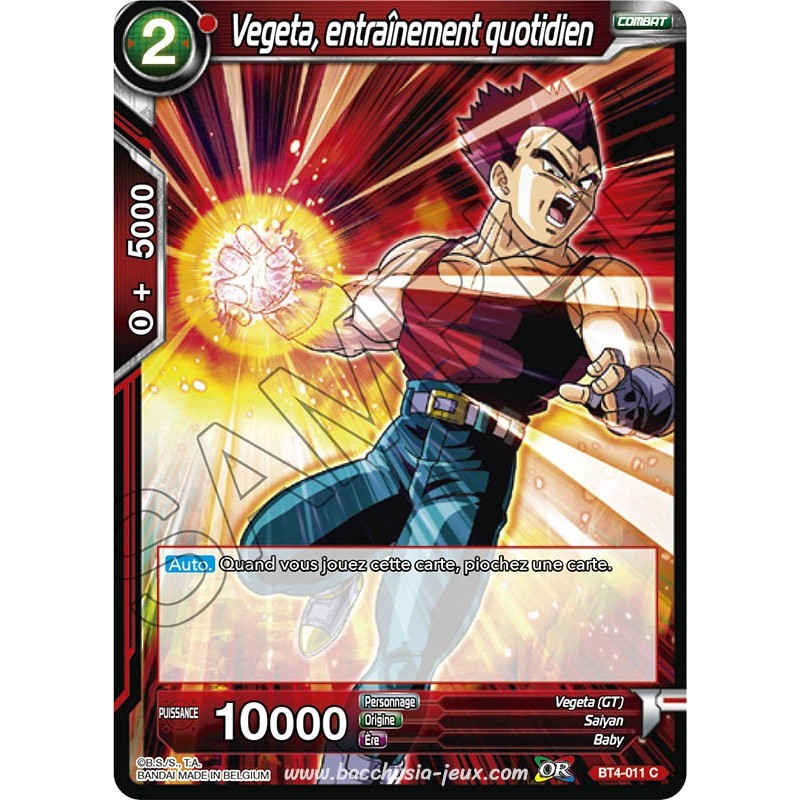 BT4-011 C Vegeta, entraînement quotidien / Dragon Ball Super, Série 04 : Colossal Warfare