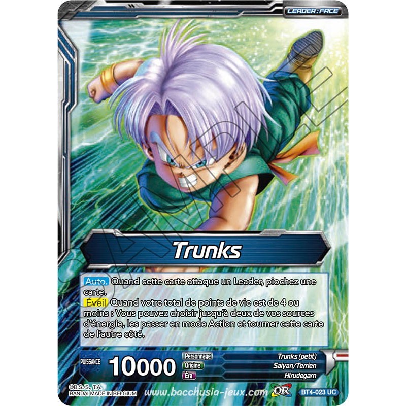 BT4-023 UC Trunks et Trunks, serment irrévocable / Dragon Ball Super, Série 04 : Colossal Warfare