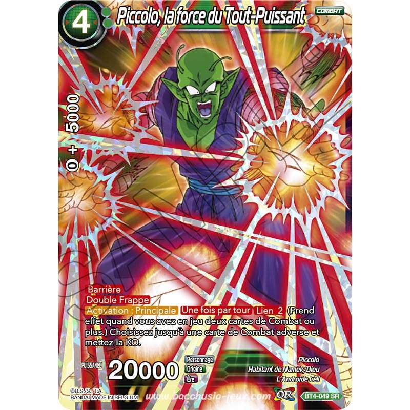 BT4-049 SR Piccolo, la force du Tout-Puissant / Dragon Ball Super, Série 04 : Colossal Warfare