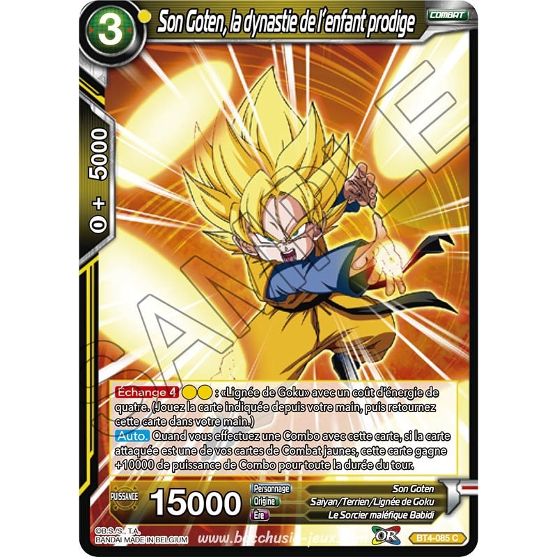 BT4-085 C Son Goten, la dynastie de l'enfant prodige Foil (Brillante) / Dragon Ball Super, Série 04 : Colossal Warfare