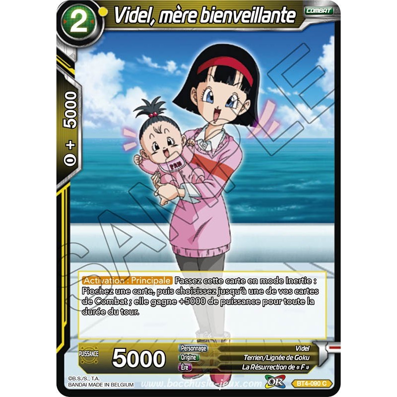 BT4-090 C Videl, mère bienveillante Foil (Brillante) / Dragon Ball Super, Série 04 : Colossal Warfare