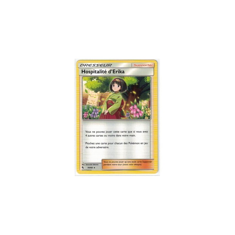 Carte Pokemon SL11.5 56/68 Hospitalite d'Erika