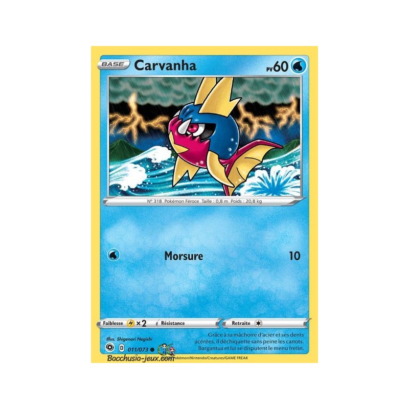 Carte Pokemon EB3.5 11/73 Carvanha