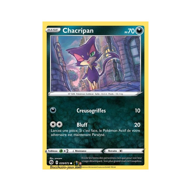 Carte Pokemon EB3.5 39/73 Chacripan