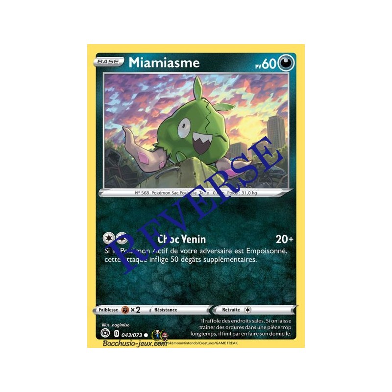 Carte Pokemon EB3.5 43/73 Miamiasme Reverse