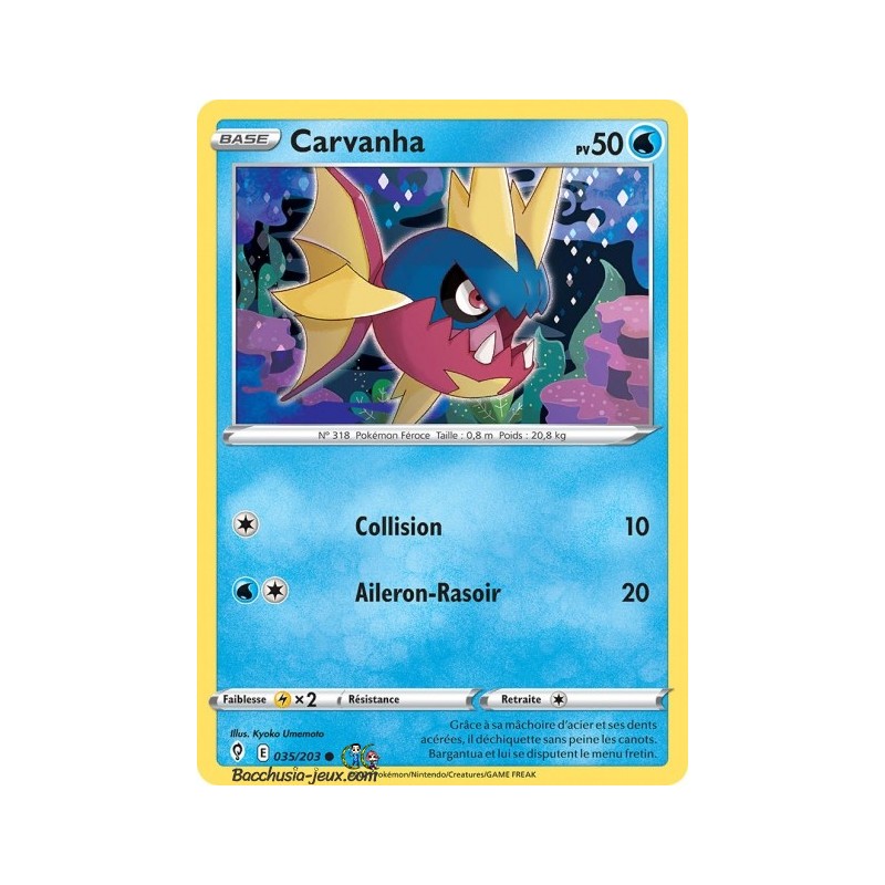 Carte Pokémon EB07 035/203 Carvanha