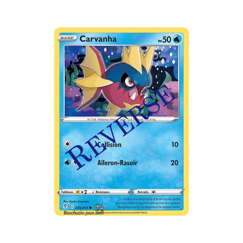 Carte Pokémon EB07 035/203 Carvanha Reverse