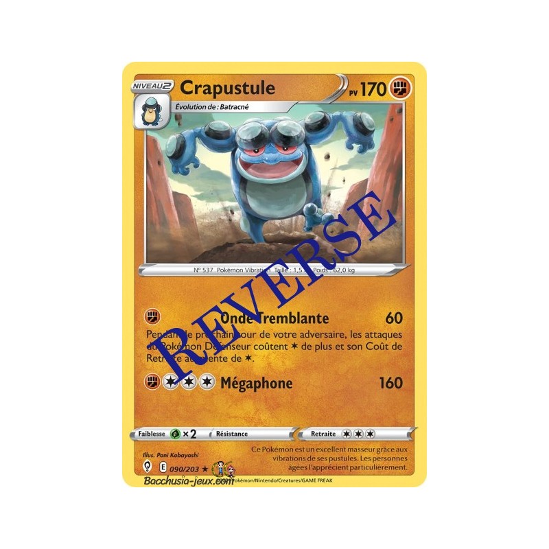 Carte Pokémon EB07 090/203 Crapustule Reverse