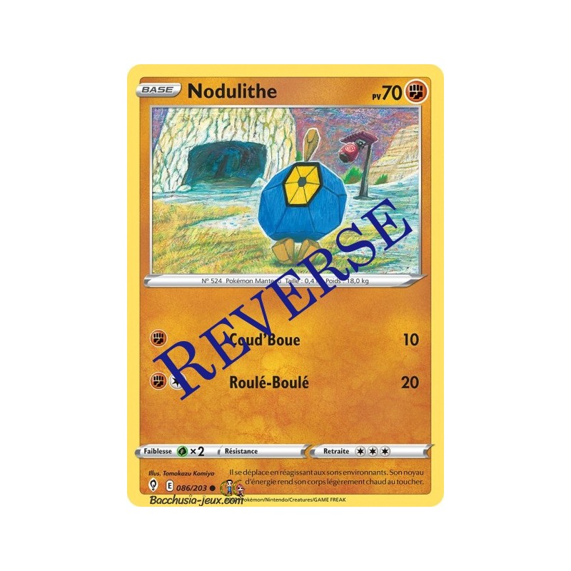 Carte Pokémon EB07 086/203 Nodulithe Reverse