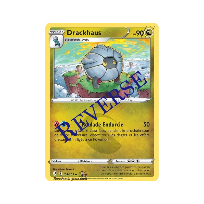 Carte Pokémon EB07 108/203 Drackhaus Reverse