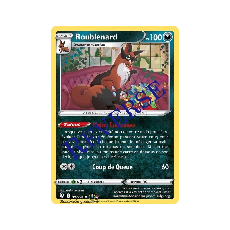 Carte Pokémon EB07 105/203 Roublenard Reverse