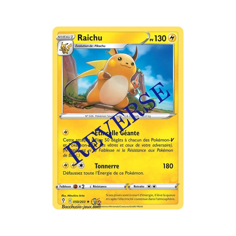 Carte Pokémon EB07 050/203 Raichu Reverse