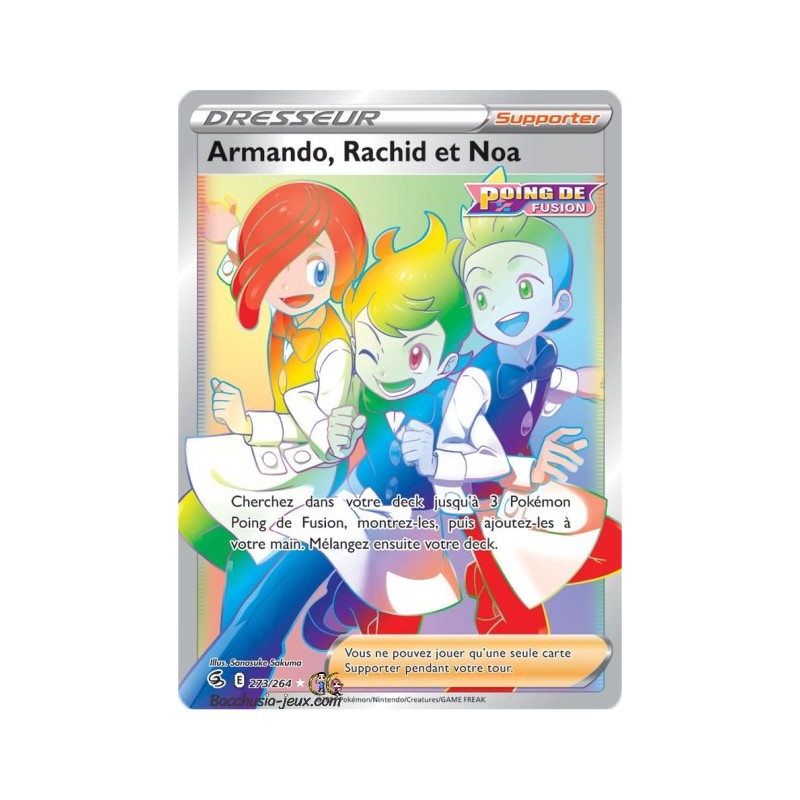 Carte Pokémon EB08 283/264 Armando, Rachid et Noa Secrète