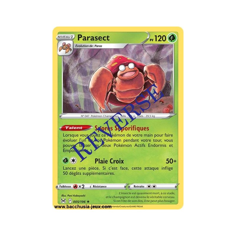 Carte Pokémon EB11 005/196 Parasect RARE Reverse