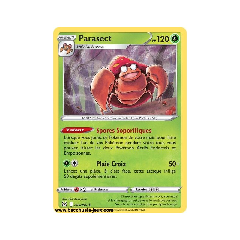 Carte Pokémon EB11 005/196 Parasect RARE