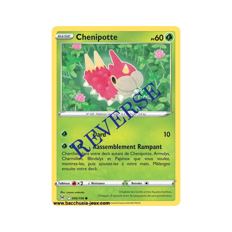 Carte Pokémon EB11 006/196 Chenipotte Reverse