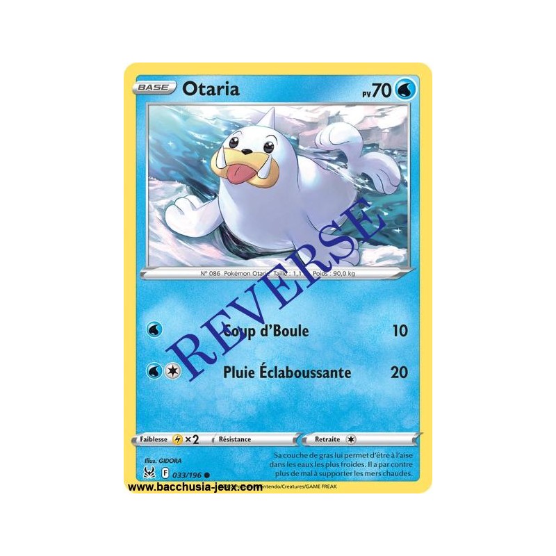 Carte Pokémon EB11 033/196 Otaria Reverse