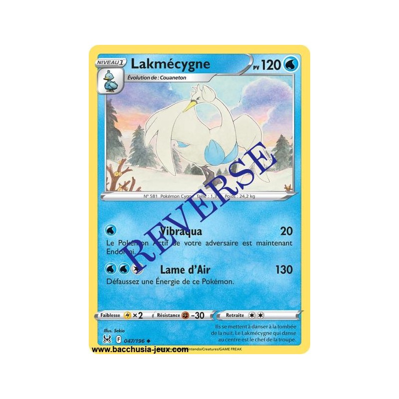 Carte Pokémon EB11 047/196 Lakmécygne Reverse