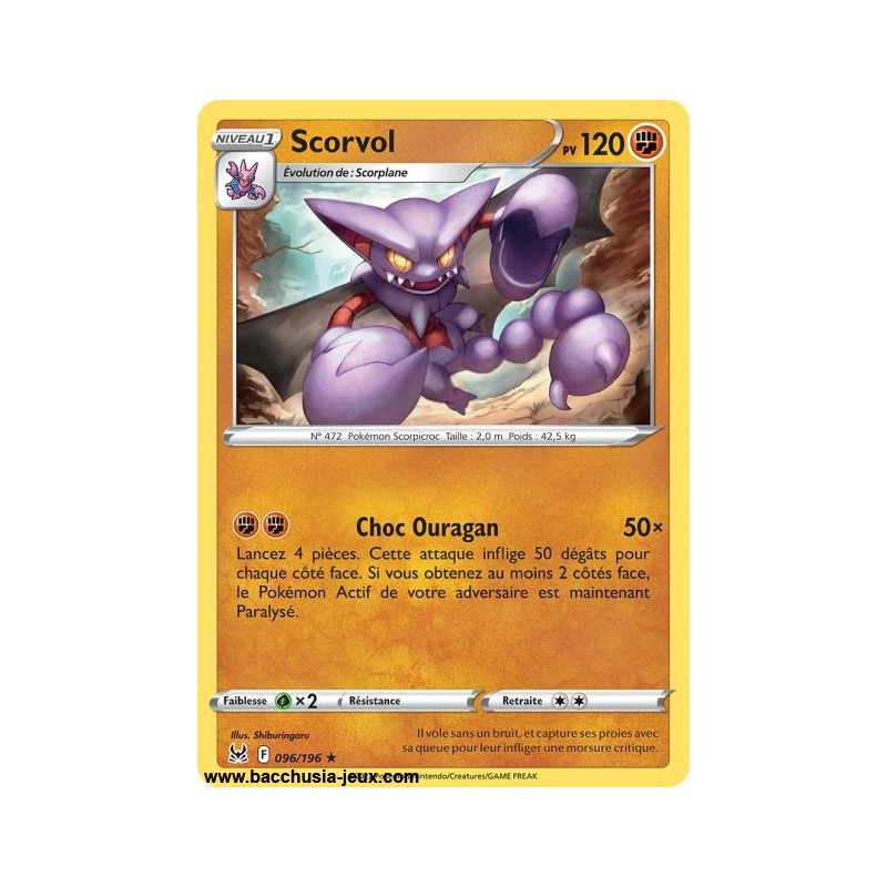 Carte Pokémon EB11 096/196 Scorvol RARE