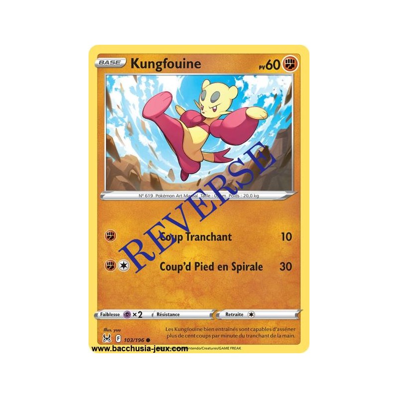 Carte Pokémon EB11 103/196 Kungfouine Reverse