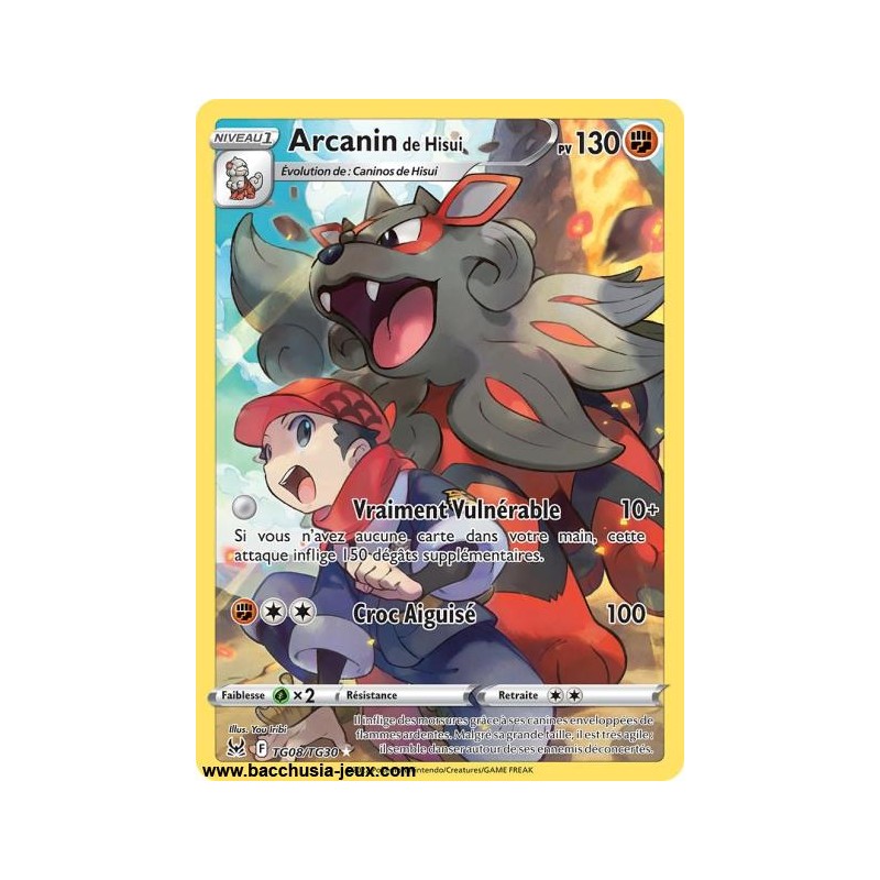 Carte Pokémon EB11 TG08/TG30 Arcanin de Hisui