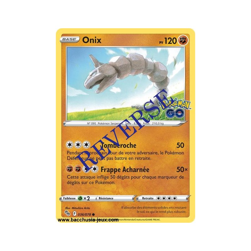 Carte Pokémon EB10.5 036/078 Onix Reverse