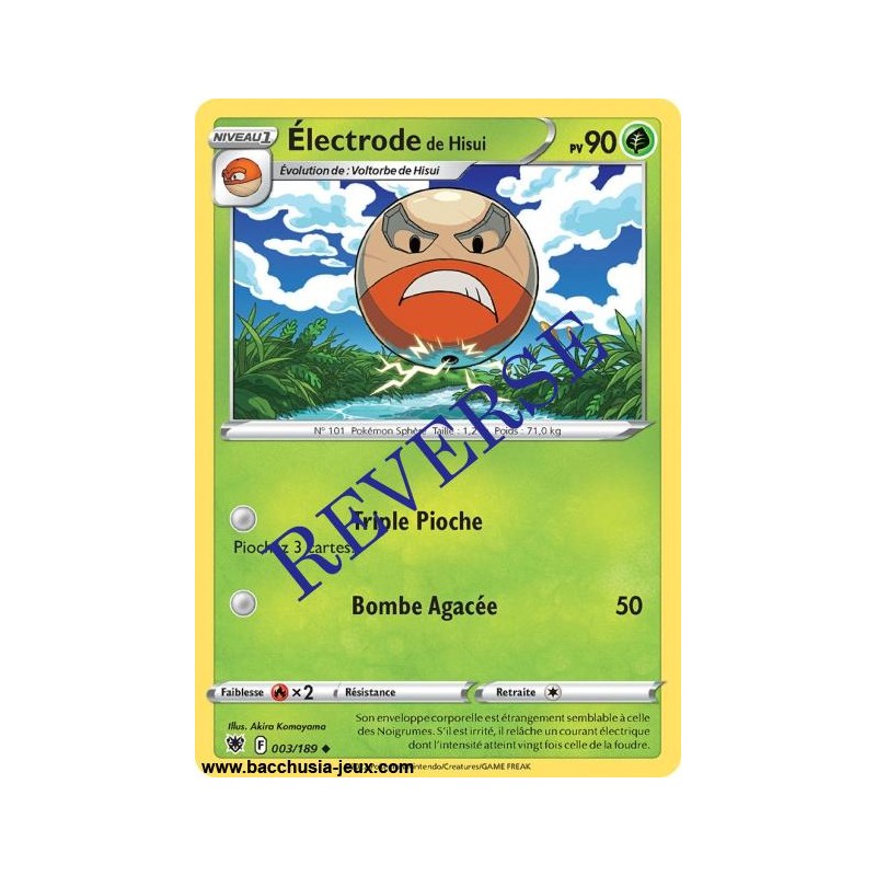 Carte Pokémon EB10 003/189 Electrode de Hisui Reverse