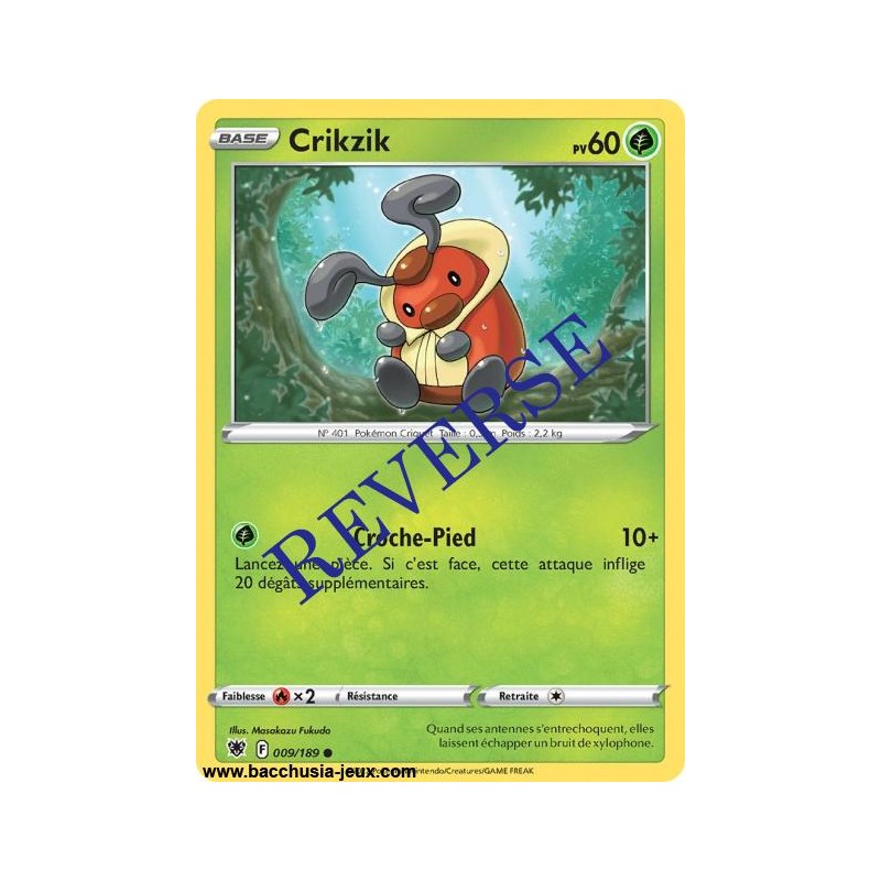 Carte Pokémon EB10 009/189 Crikzik Reverse