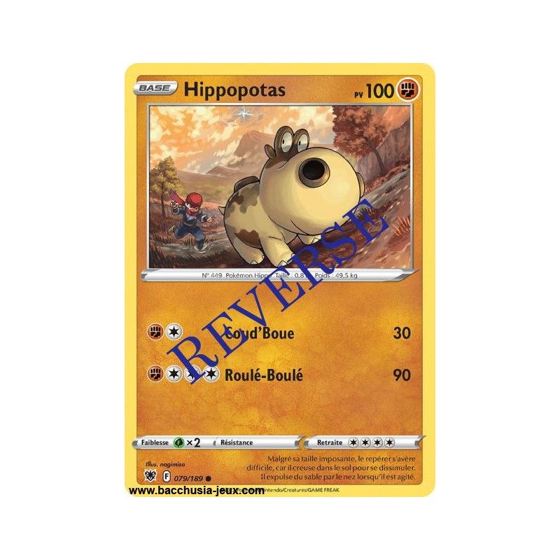 Carte Pokémon EB10 079/189 Hippopotas Reverse