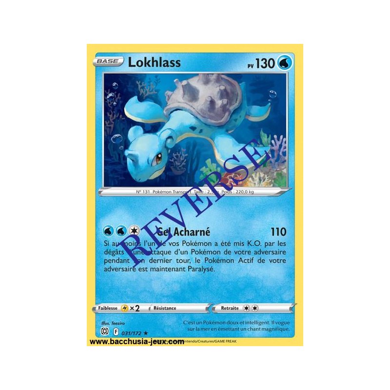 Carte Pokémon EB09 031/172 Lokhlass RARE Reverse