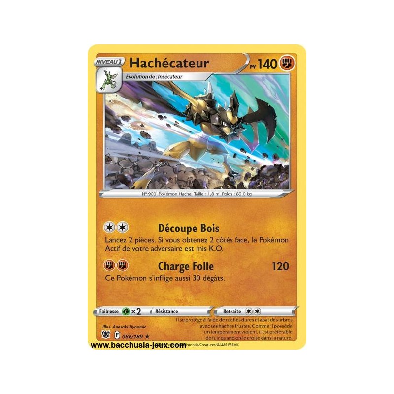 Carte Pokémon EB10 086/189 Hachécateur HOLO