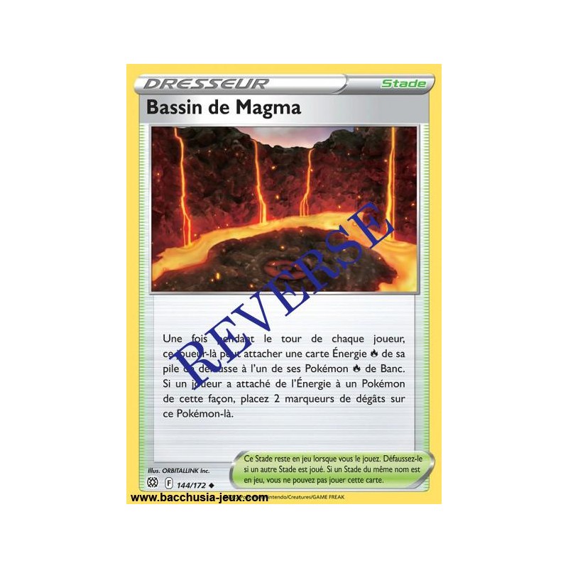 Carte Pokémon 144/172 Bassin de Magma Reverse