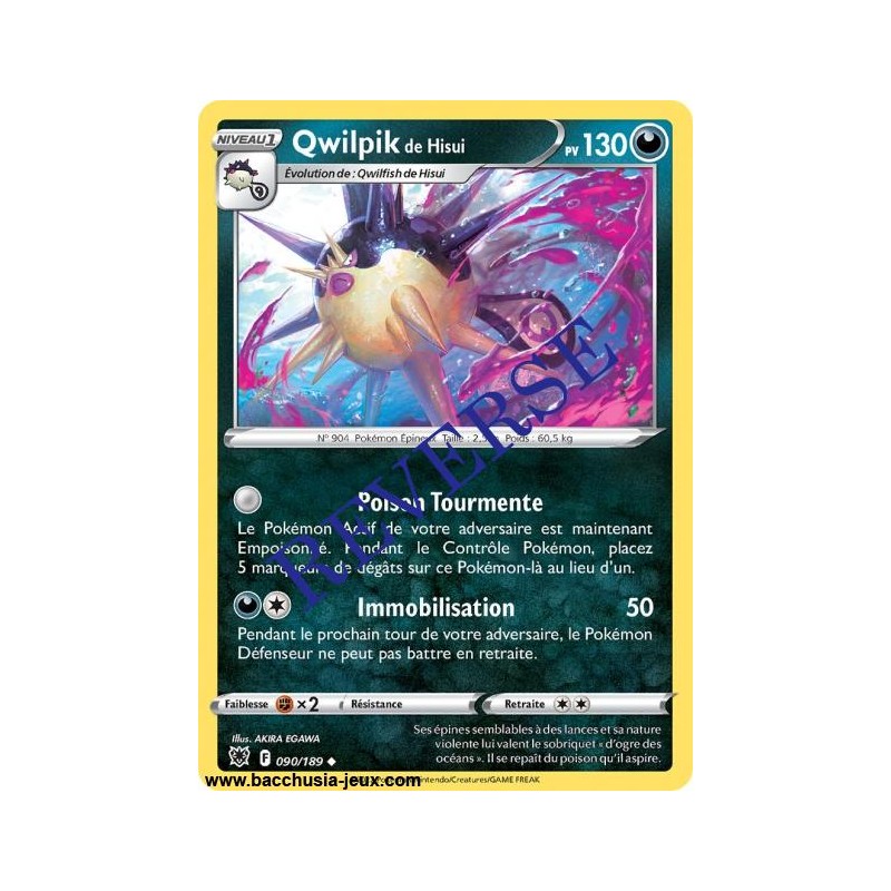 Carte Pokémon EB10 090/189 Qwilpik de Hisui Reverse