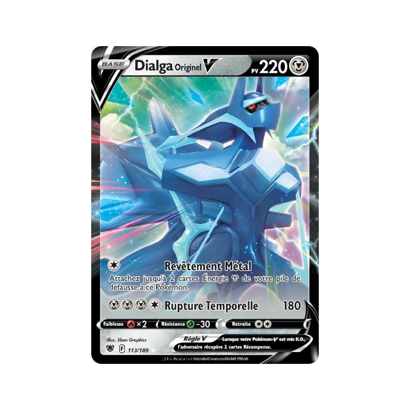 Carte Pokémon EB10 113/189 Dialga Originel V