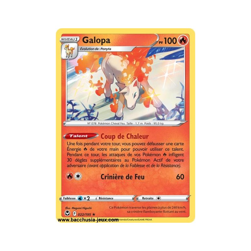 Carte Pokémon EB12 022/195 Galopa HOLO