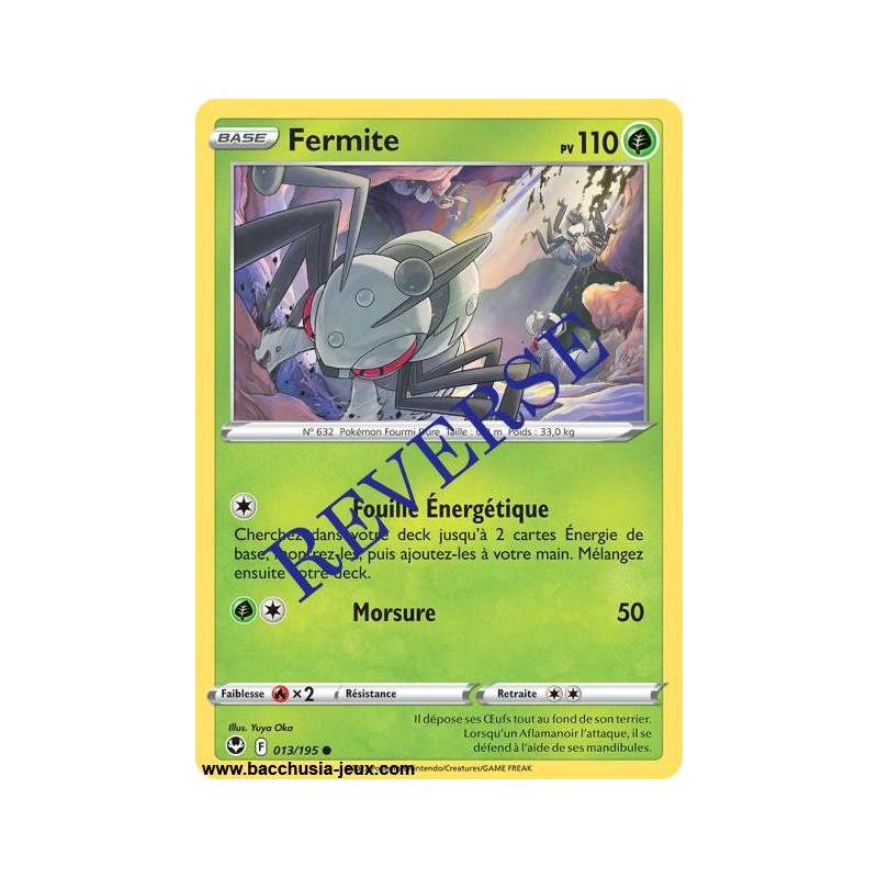 Carte Pokémon EB12 013/195 Fermite Reverse