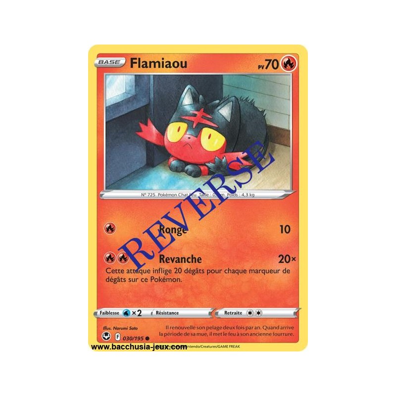 Carte Pokémon EB12 030/195 Flamiaou Reverse