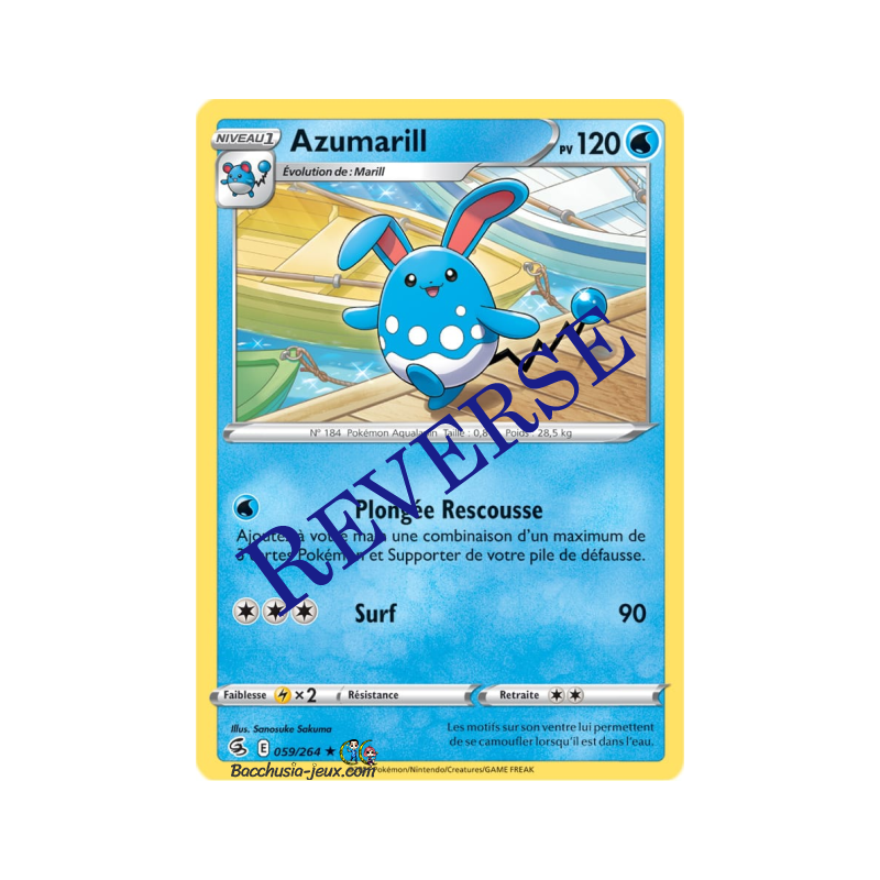 Carte Pokémon EB08 059/264 Azumarill RARE Reverse