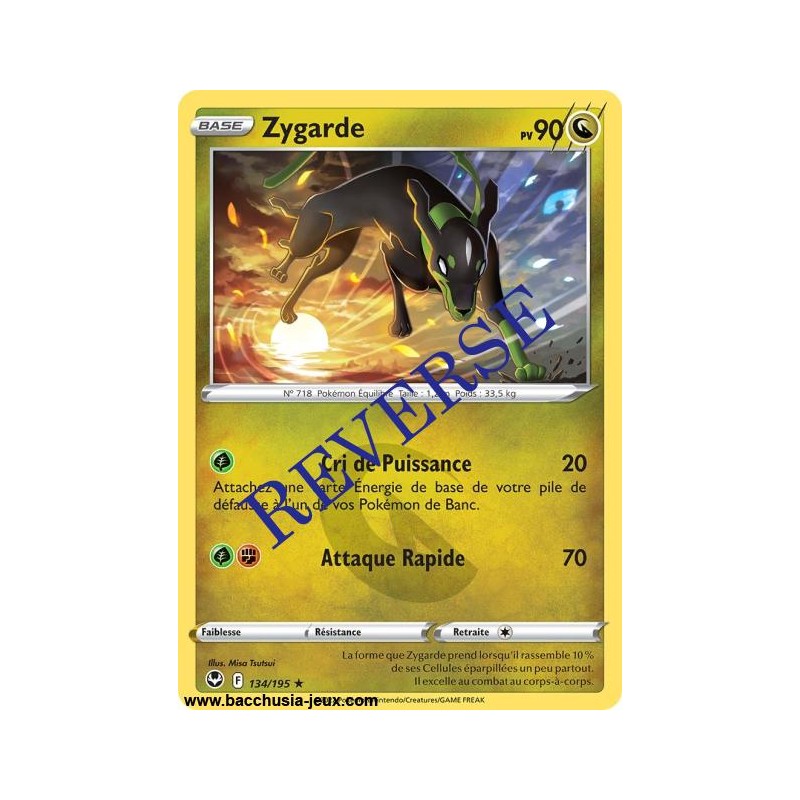 Carte Pokémon EB12 134/195 Zygarde RARE Reverse