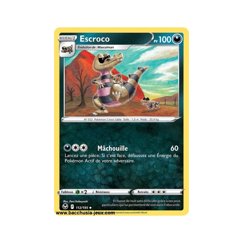 Carte Pokémon EB12 112/195 Escroco