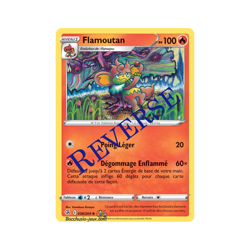 Carte Pokémon EB08 038/264 Flamoutan Reverse