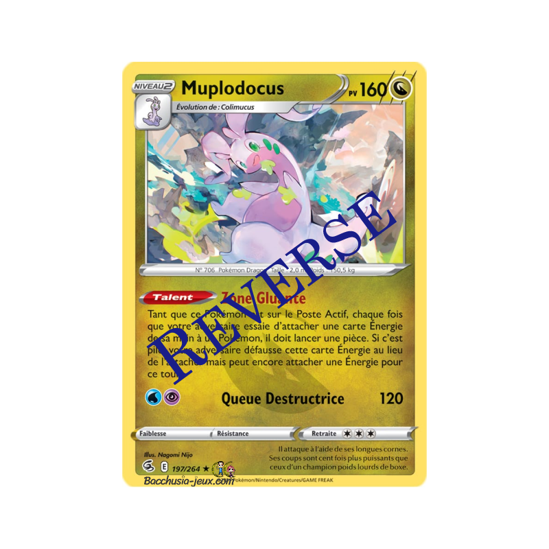 Carte Pokémon EB08 197/264 Muplodocus Rare Reverse