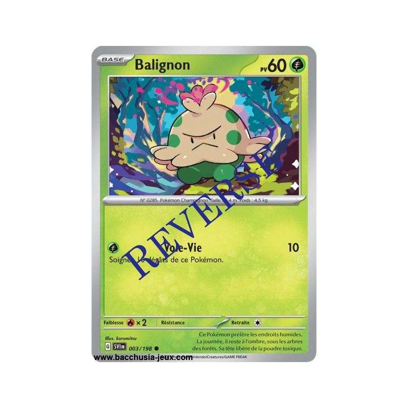 Carte Pokémon EV01 003/198 Balignon REVERSE