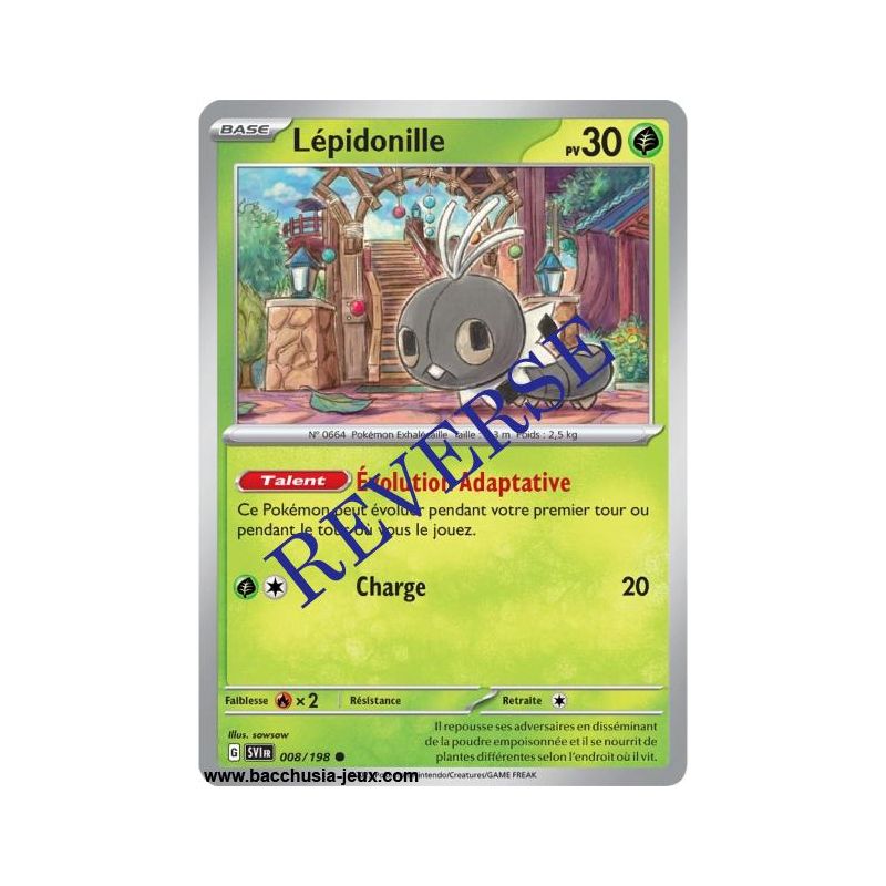 Carte Pokémon EV01 008/198 Lépidonille REVERSE