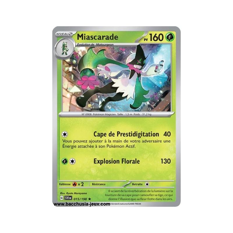 Carte Pokémon EV01 015/198 Miascarade HOLO