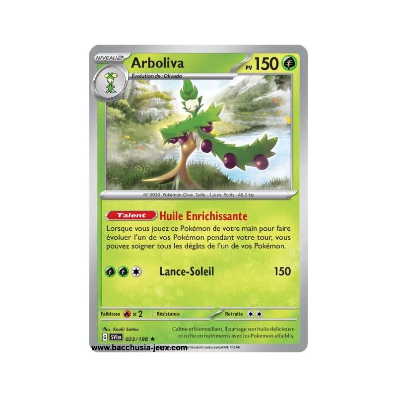 Carte Pokémon EV01 023/198 Arboliva HOLO