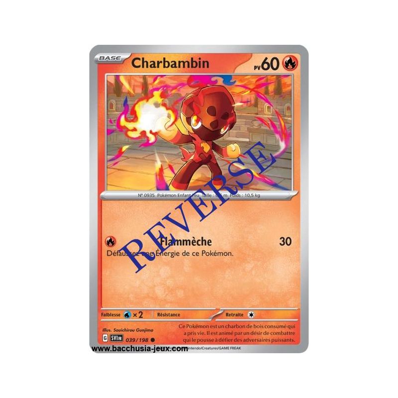 Carte Pokémon EV01 039/198 Charbambin REVERSE